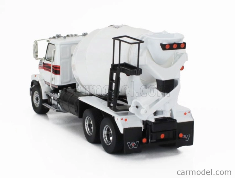 Dm-models Western star 4700 Sb Betoniera Tanker Cement Mixer Truck 3-assi 2018 1:50 Bílá