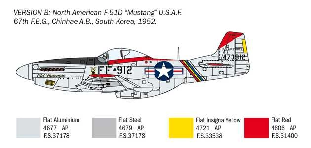Model Kit letadlo 1452 - F-51D "Korean War" (1:72)