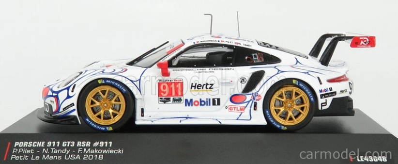 Ixo-models Porsche 911 991 Rsr Team Porsche Gt N 911 Winner Gtlm Class Petit Le Mans Road Atlanta 2018 P.pilet - N.tandy - F.makowiecki 1:43 Biela