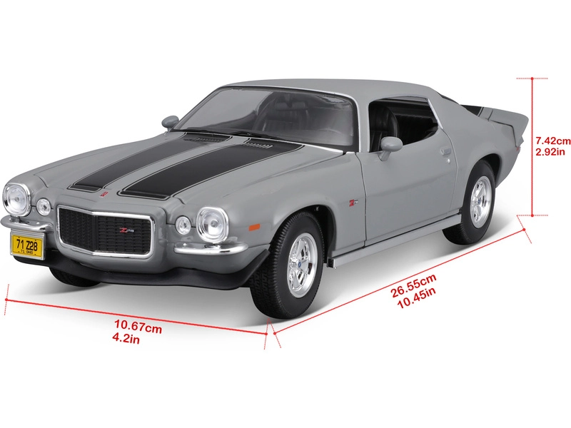 Maisto Chevrolet Camaro 1971 1:18 šedá