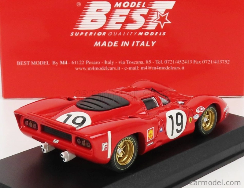 Best-model Ferrari 312p 3.0l V12 Coupe Team Sefac N 19 1:43, červená