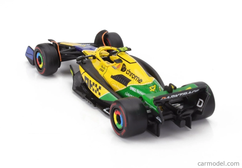 Bburago Mclaren F1  Mcl38 Team Mclaren N 4 4th Monaco Gp (senna 30th Anniversary) 2024 Lando Norris 1:43 Žlutá Zelená Černá