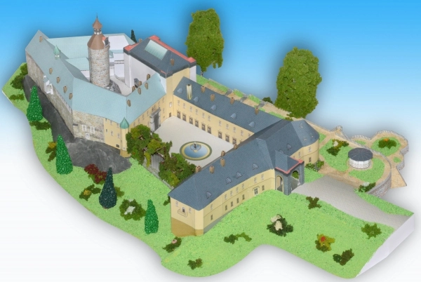 Zámok Zbiroh - papierový model 1:300