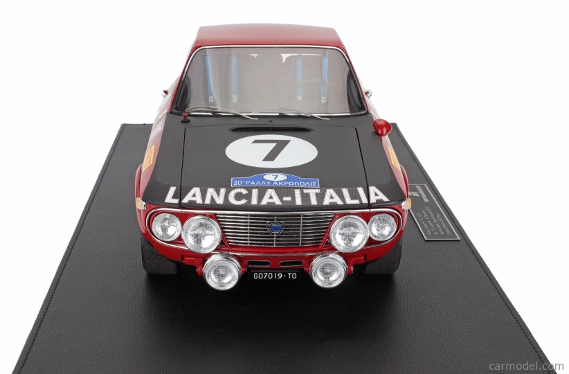Topmarques Lancia Fulvia Hf 1600 Coupe (night Version) N 7 2nd Rally Acropolis 1972 Simo Lampinen - Bo Reinicke 1:12 Červená Bílá