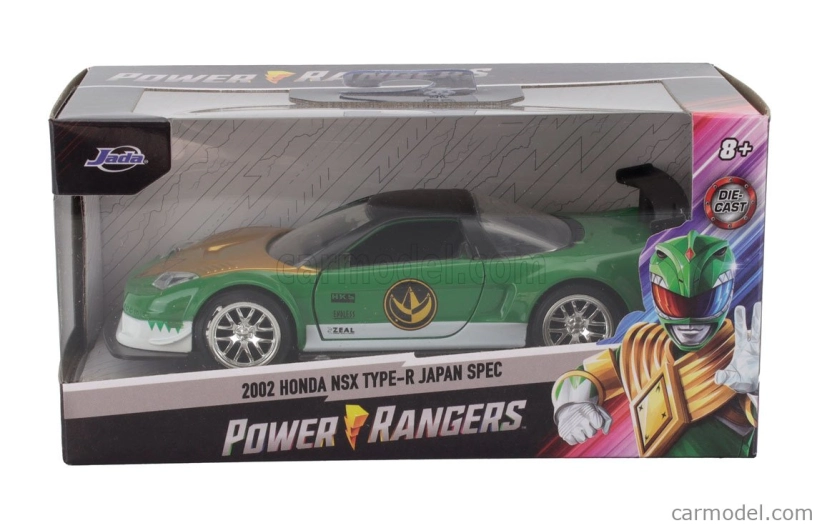 Jada Honda Nsx Type-r Japonsko Spec Coupe Power Rangers 2002 1:32 Zelená Zlatá