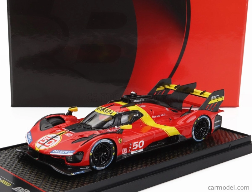 Bbr-models Ferrari 499p 3.0l Turbo V6 Team Ferrari Af Corse N 50 Launch Edition 2022 1:43 Červená žltá čierna