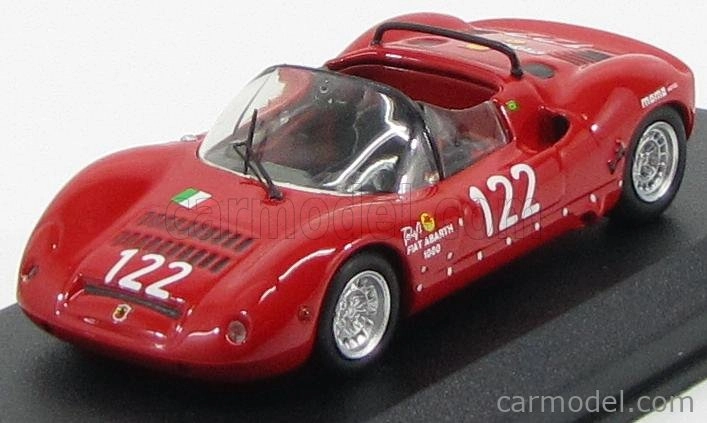 Best-model Fiat Abarth 1000 Spider N 122 Targa Florio 1969 Calascibetta - Ferlito 1:43 Red