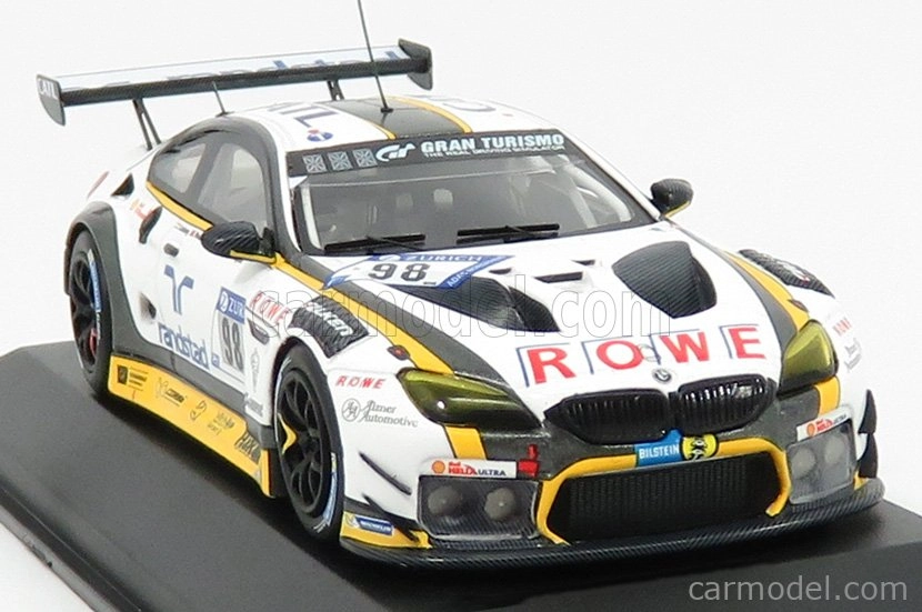 Minichamps BMW radu 6 M6 Gt3 Team Rowe Racing N 98 24h Nurburgring 2018 N.catsburg - R.westbrook - J.edwards - T.blomqvist 1:43 Bielo žltá