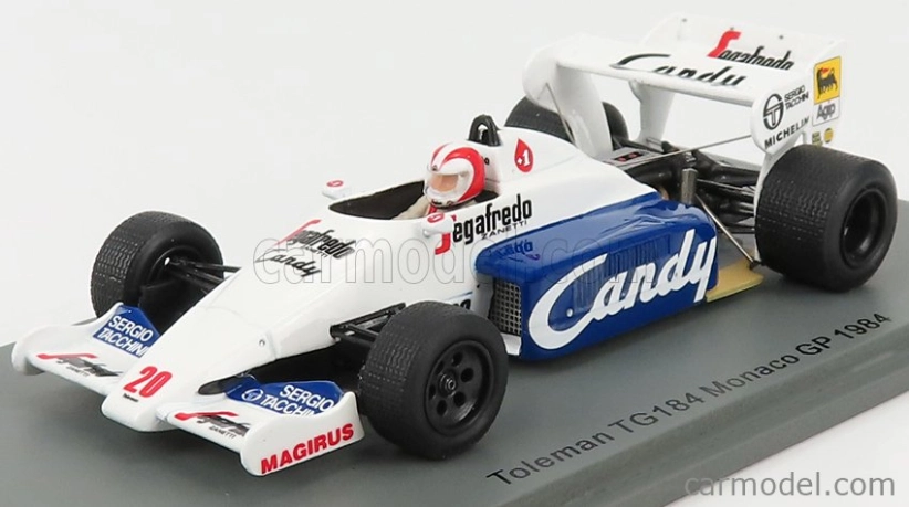 Spark-model Toleman F1 Tg184 Hart Turbo N 20 Monaco Gp 1984 J.cecotto 1:43 White Blue