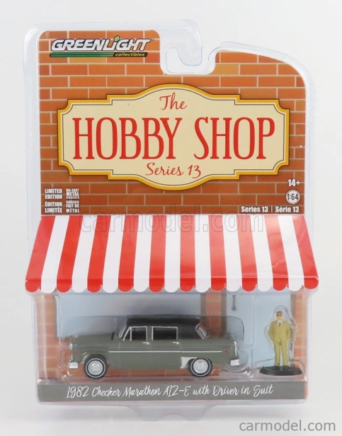 Greenlight Checker Marathon A12 With Driver In Suit 1982 1:64 Grey