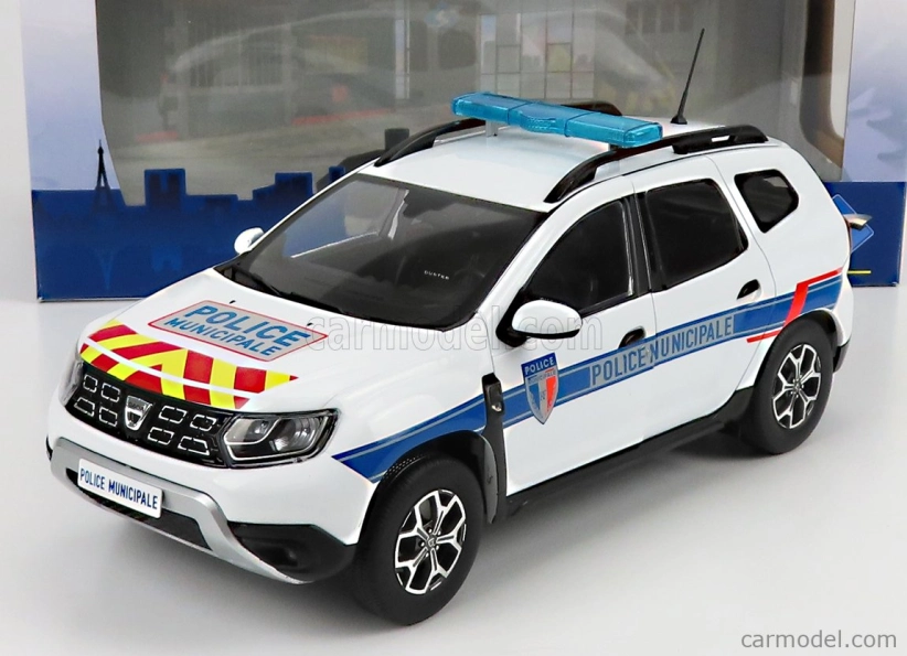 Solido Dacia Duster Mkii Police Municipale 2019 1:18 Bílá Světle Modrá