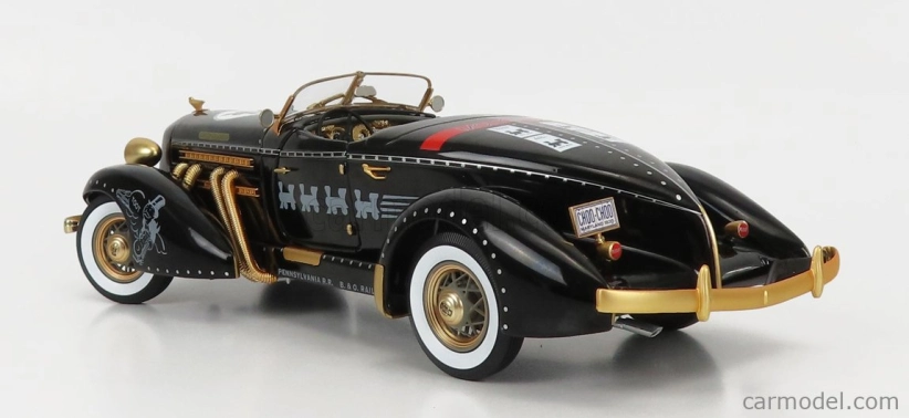 Autoworld Auburn 851 Speedster Open 1935 With Mr. Monopoly Figure 1:18 Černé Zlato