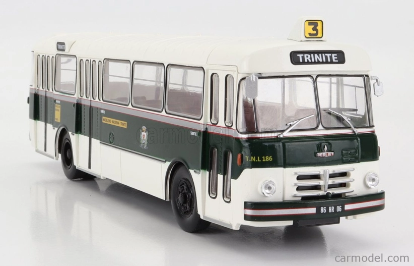 Edicola Berliet Plr10 Bus Madeleine-massena-trinite 1955 1:43 Bielozelená