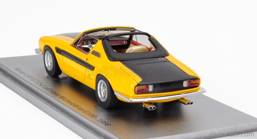 Kess-model Ferrari 330 Gt 2+2 Sn.6109 Michelotti Cabriolet otvorený 1964 1:43 žltá čierna