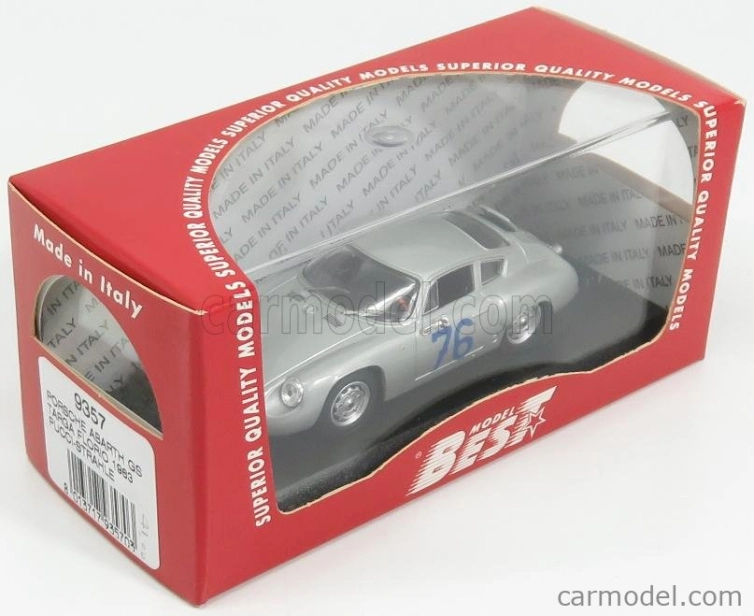 Najlepší model Porsche 1600gs Abarth N 76 Targa Florio 1963 A.pucci - P.e. Strahle 1:43 Silver