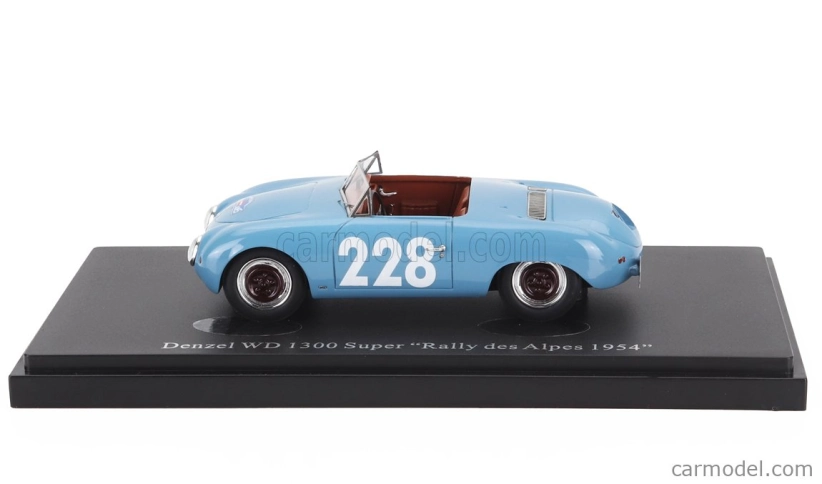 Autocult Denzel Wd 1300 Spider Super N 228 Rally Des Alpes Austria 1954 1:43 Světle Modrá