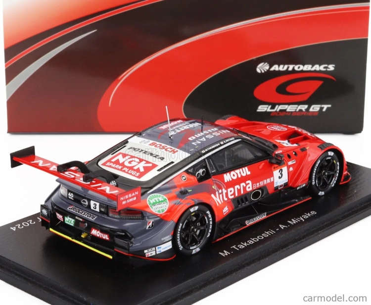 Spark-model Nissan Z Team Nismo Nddp N 3 Gt500 Class Super Gt 2024 Mitsunori Takaboski - Atsushi Miyake 1:43 Červená čierna