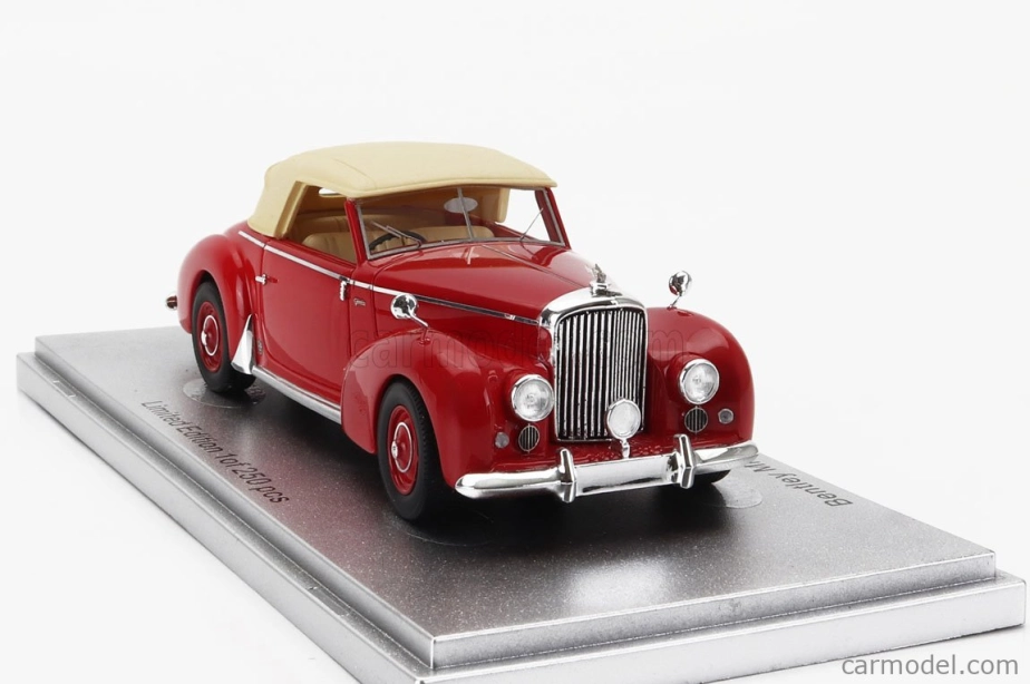Kess-model Bentley Mkvi Drophead Coupe Graber Cabriolet Closed 1948 1:43 Red Cream