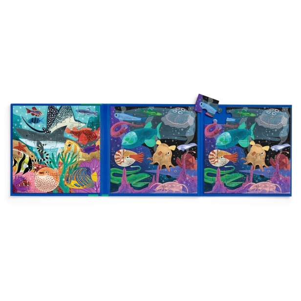 Mudpuppy Magnetické puzzle Hlboké more 2x20 dielikov