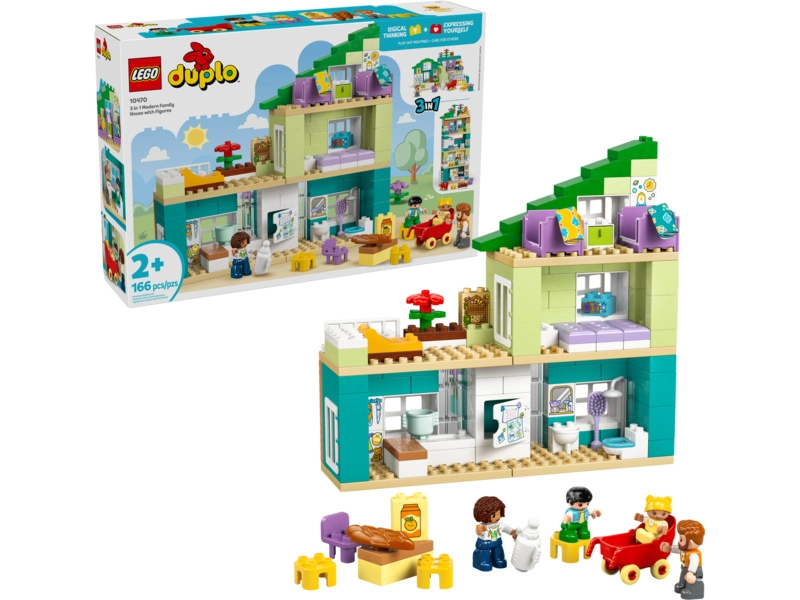 LEGO DUPLO - Moderný rodinný dom 3 v 1 s figúrkami