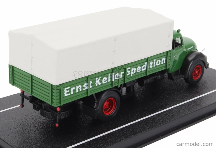 Edicola Magirus Deutz Tlf-16 Mercur Telonato Truck 2-assi 1956 1:87 Zelená Bílá