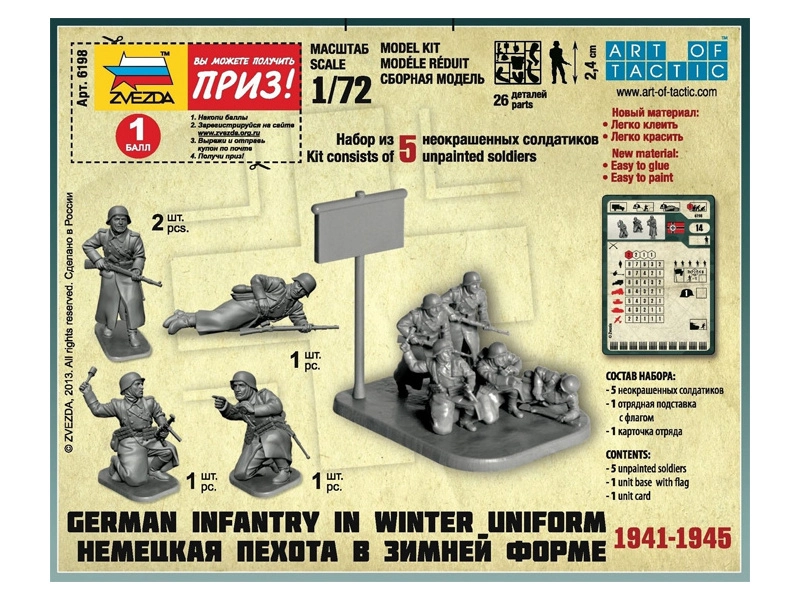 Zvezda figúrky – nemecká pechota (zimná uniforma) (1:72)