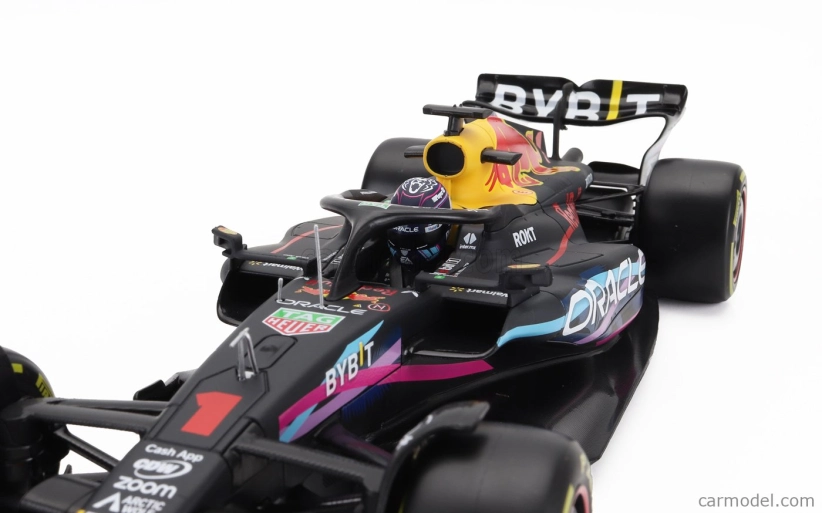 Bburago Red bull F1 Rb19 Team Oracle Red Bull Racing N 1 World Champion Winner Miami Gp 2023 Max Verstappen 1:18 Matt Blue