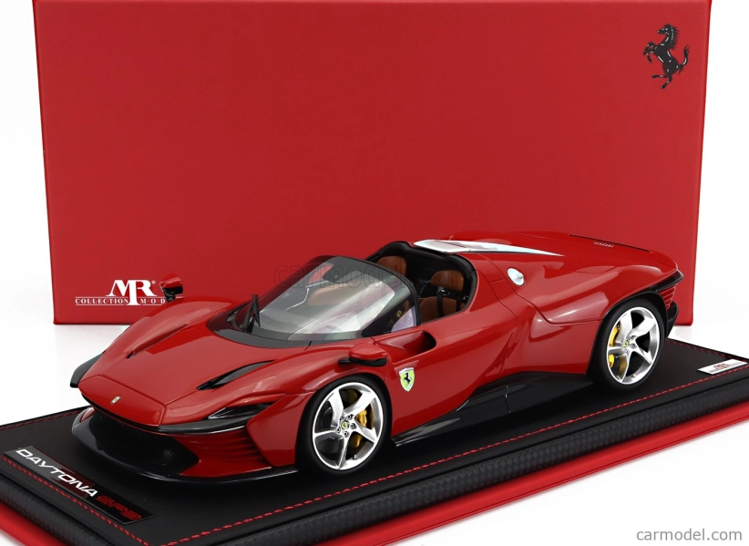 Mr-models Ferrari Daytona Sp3 2022 - Con Vetrina - With Showcase 1:18 Rosso Corsa - Červená