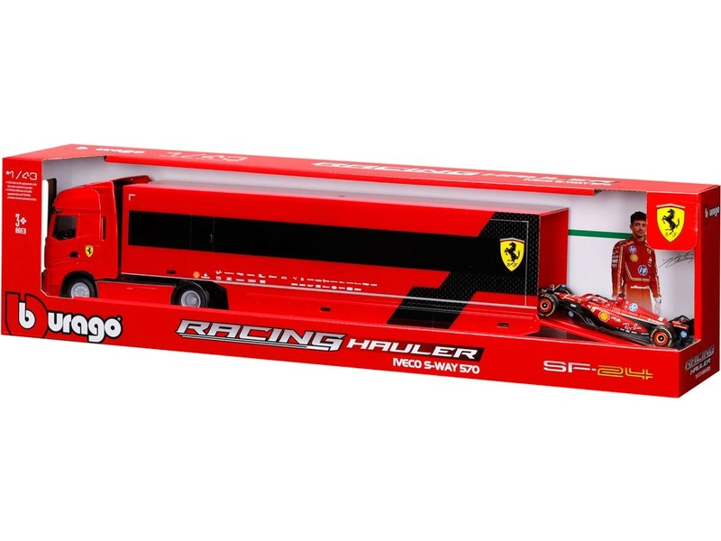 Bburago Ferrari SF-24 (2024) 1:43 #16 Leclerc, ťahač