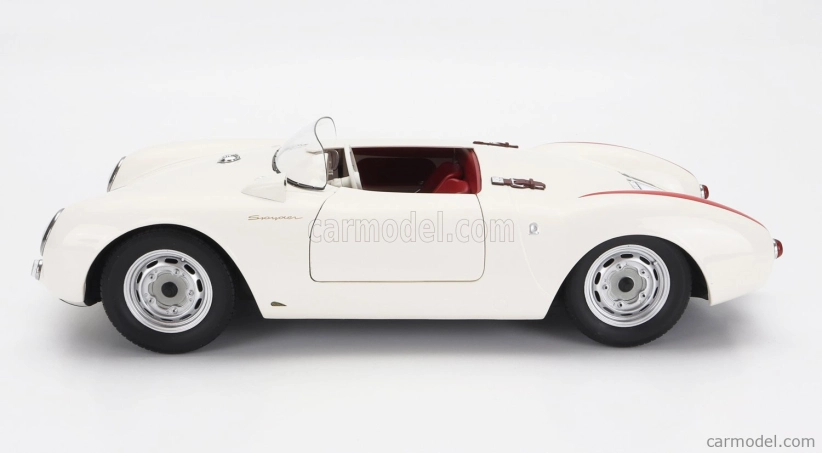 Porsche 550a Spider 1953 v mierke 1:12 bielo-červená