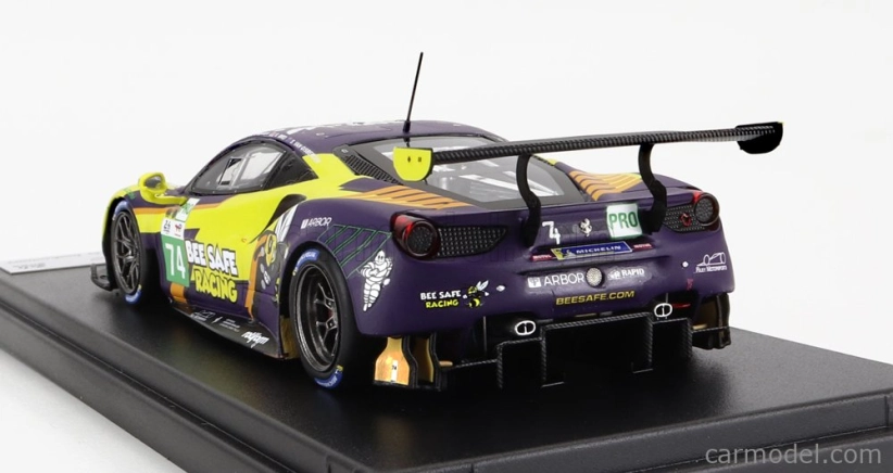 Looksmart Ferrari 488 Gte Evo 3.9l Turbo V8 Team Riley Motortsport N 74 24h Le Mans 2022 F.fraga - S.bird - S.van Gisbergen 1:43 Žltofialová