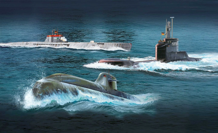 Plastic ModelKit ponorky 05186 – 70 Years Bundeswehr: Wilhelm Bauer, Type 206A, Class 2 (1:144)