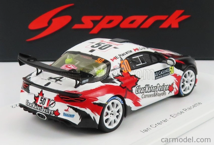 Spark-model Renault Alpine A110 Rally N 50 Rally Montecarlo 2022 I.crerar - E.racette 1:43 Bílá Červená Černá
