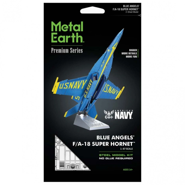 Stavebnica Blue Angels F/A-18 Super Hornet z ocele
