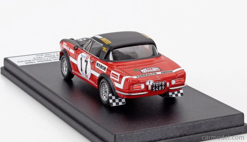 Trofeu Fiat 124 Sport Spider 1600 N 17 Rally Tap 1973 Mario Figueiredo - Carlos Barata 1:43 Černá Červená