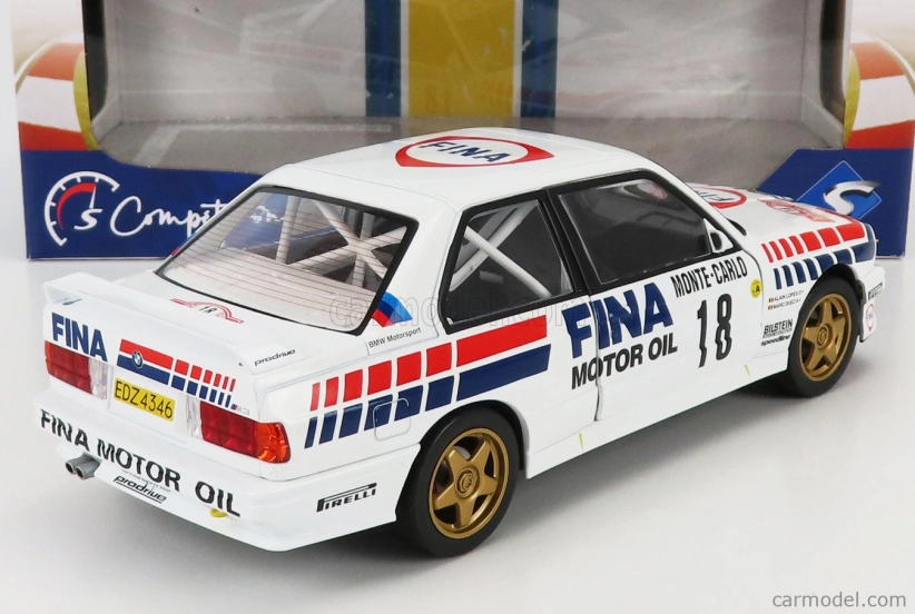 Solido BMW 3-series M3 (e30) Fina Gr.a N 18 Rally Montecarlo 1989 Marc Duez - Alain Lopes 1:18 Bílá Červená Ble