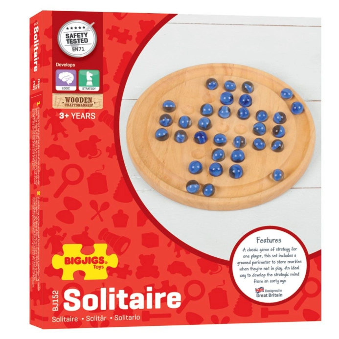 Bigjigs Toys Dřevěný solitér - poškozený obal