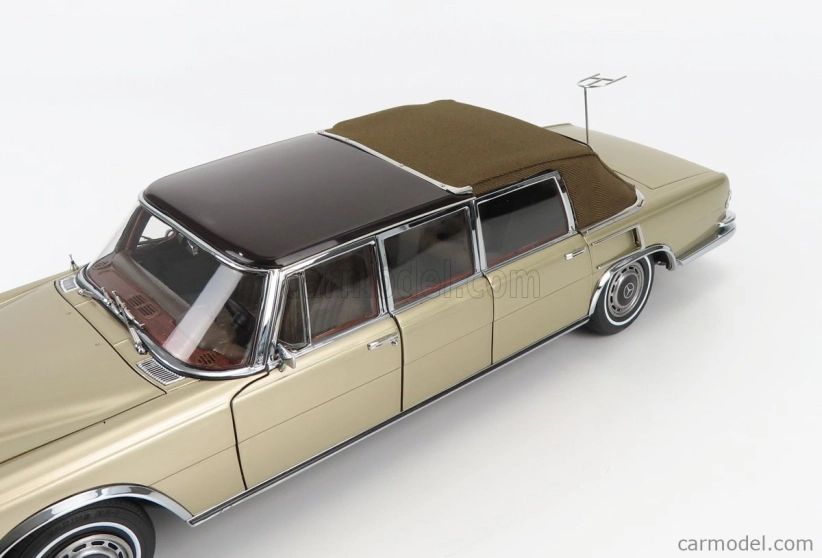 Cmc Mercedes benz S-class 600 Pullman (w100) Landaulet Soft-top Semiconvertible 1972 1:18 Gold Met