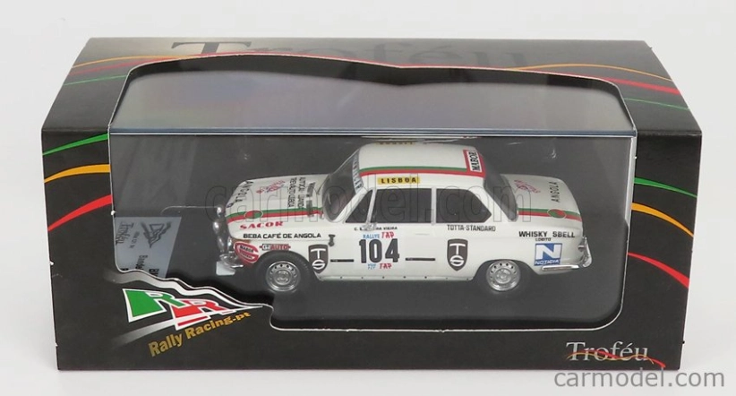 Trofeu BMW 2002ti (night Version) N 104 Rally Tap 1972 B.vieira - J.bandeira 1:43 Bílá