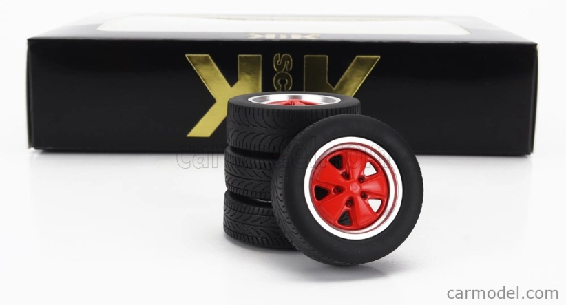 Sada príslušenstva v mierke Kk-scale 4x disky kolies a ráfiky pre Porsche 911 Carrera Clubsport 1:18 Red