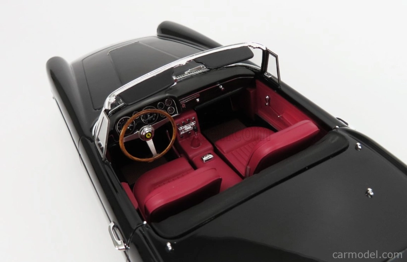 Matrix scale models Ferrari 250gt Ii-series Cabriolet Open 1960 - Con Vetrina With Showcase 1:18 Black