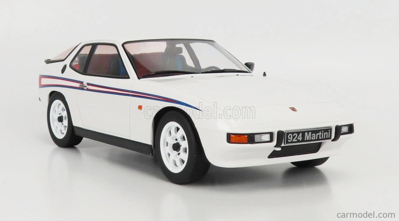 Porsche 924 Martini Livery 1985 v mierke 1:18 bielo-červeno-modrá