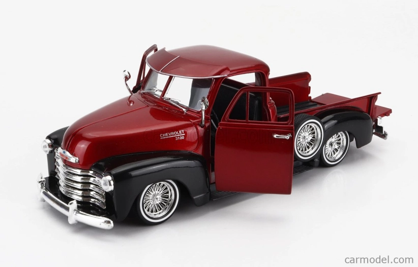 Welly Chevrolet 3100 Pick-up Low Rider 1953 1:24 Červená s čiernou