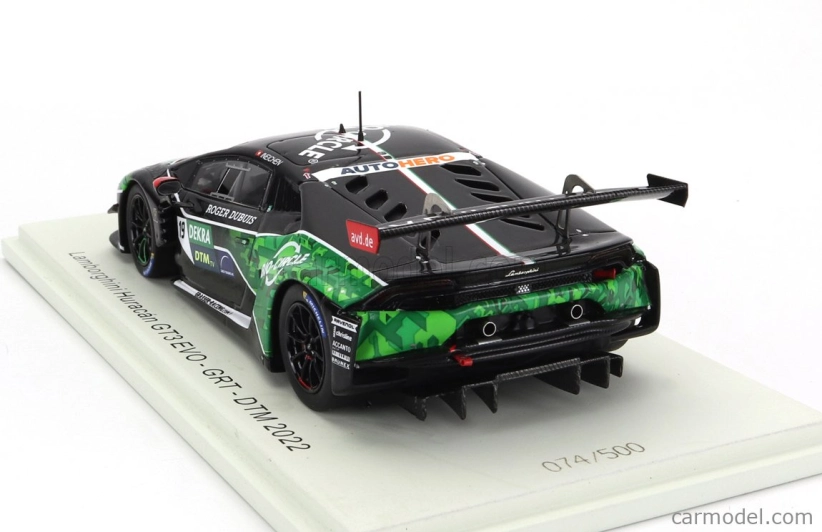 Spark-model Lamborghini Huracan Gt3 Evo N 19 Grt Dtm 2022 Rolf Ineichen 1:43 Černá Zelená