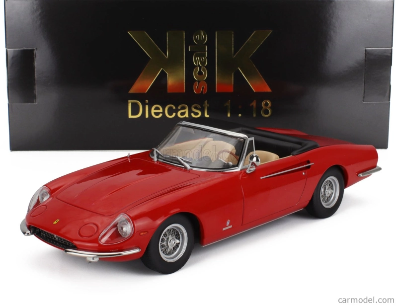 Ferrari 365 California Spider 1966 v mierke kk - Béžový interiér 1:18 Červená