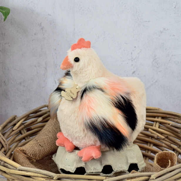 Doudou Histoire d´Ours Plyšová slepička béžová 20 cm