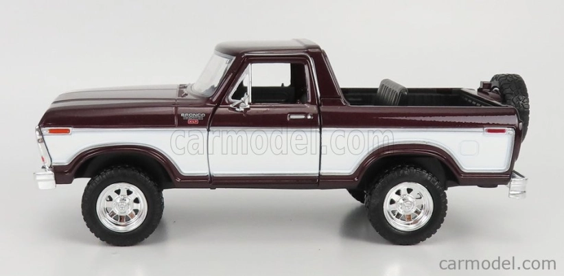 Motor-max Ford usa Bronco Hard-top Open 1978 1:24 Burgundská Bílá