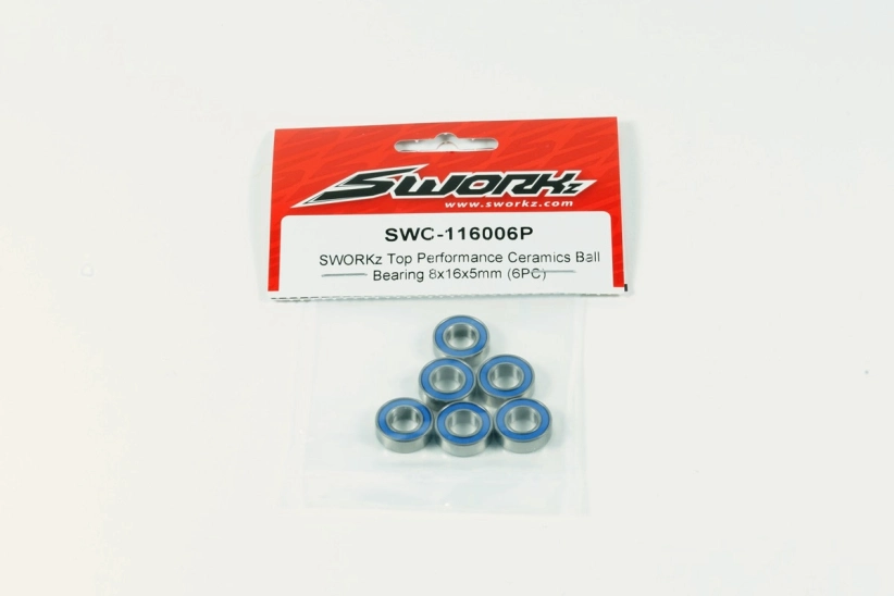 SWORKz Top Performance keramické guľôčkové ložiská 8x16x5mm (6 ks)