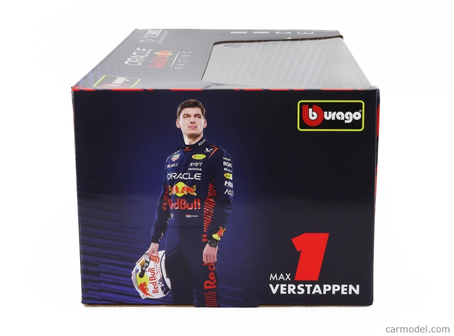 ROZBALENO - Bburago Red bull F1 Rb19 Team Oracle Red Bull Racing N 1 World Champion Winner Las Vegas Usa Gp 2023 Max Verstappen 1:18 Fialová Žlutá Červená