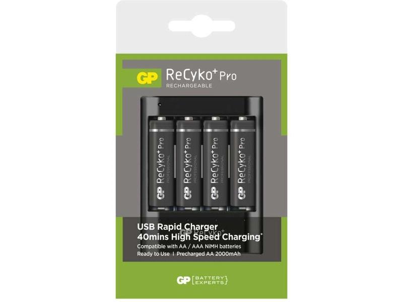 GP USB nabíjačka U421 + 4AA GP ReCyko+ Pro